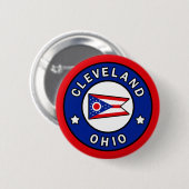 Cleveland Ohio Ronde Button 5,7 Cm (Voorkant /achterkant)