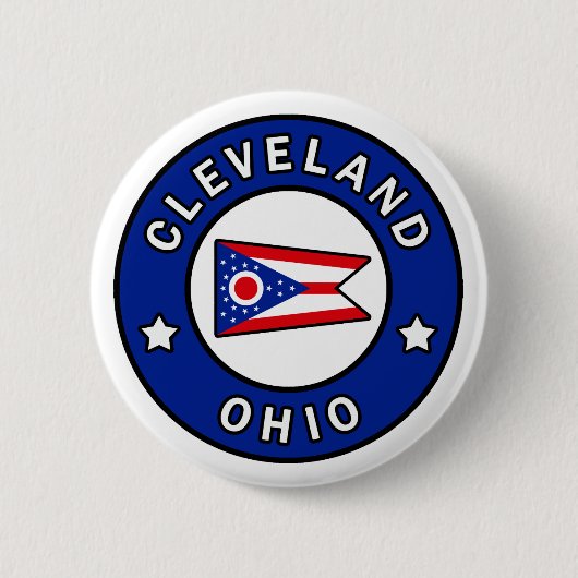 Cleveland Ohio Ronde Button 5,7 Cm (Voorkant)