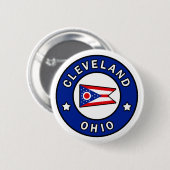 Cleveland Ohio Ronde Button 5,7 Cm (Voorkant /achterkant)