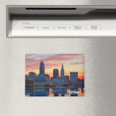 Cleveland Ohio Silhouet Zonsondergang Magneet (Insitu (Vaatwasser))
