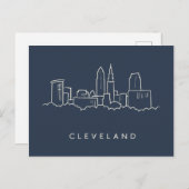 Cleveland Ohio Skyline Briefkaart (Voorkant / Achterkant)