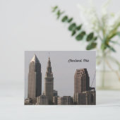 Cleveland Ohio Skyline Briefkaart (Staand voorkant)