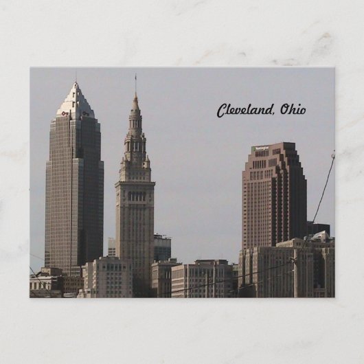 Cleveland Ohio Skyline Briefkaart (Voorkant)