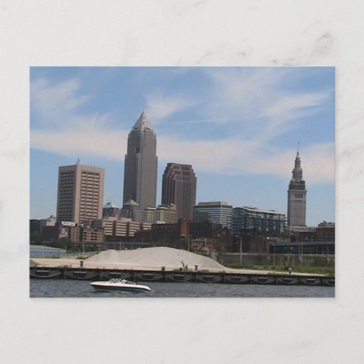 Cleveland Ohio Skyline Briefkaart (Voorkant)