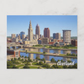 Cleveland Ohio Skyline Briefkaart (Voorkant)