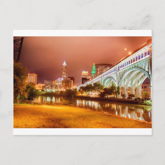 Cleveland Ohio Skyline Briefkaart (Voorkant)