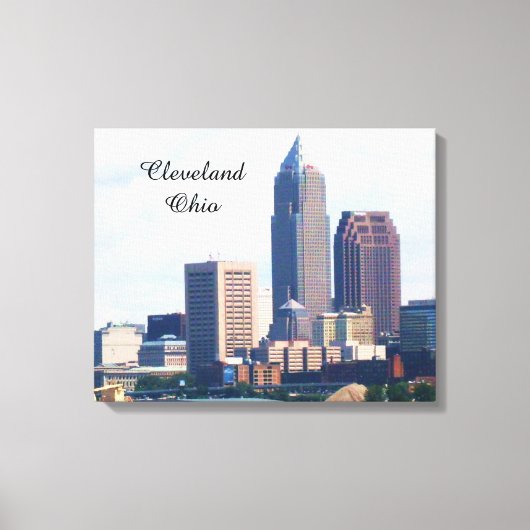 CLEVELAND OHIO SKYLINE canvas (Voorkant)