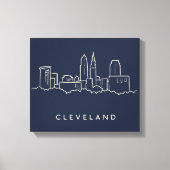 Cleveland Ohio Skyline Canvas Afdruk (Voorkant)