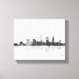CLEVELAND, OHIO SKYLINE CANVAS AFDRUK