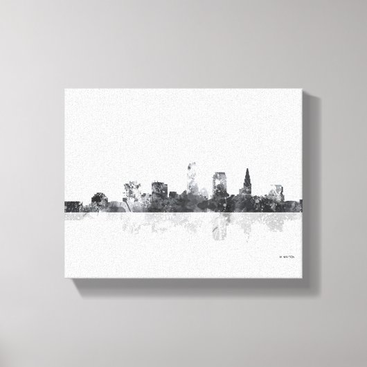 CLEVELAND, OHIO SKYLINE CANVAS AFDRUK (Voorkant)
