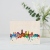 Cleveland Ohio Skyline Cityscape Briefkaart (Staand voorkant)