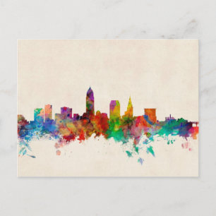 Cleveland Ohio Skyline Cityscape Briefkaart