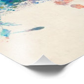 Cleveland Ohio Skyline Cityscape Foto Afdruk (Hoek)