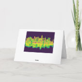 Cleveland Ohio Skyline Feestdagen Kaart (Achterkant)