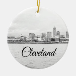 Cleveland Ohio Skyline Keramisch Ornament