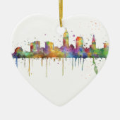 CLEVELAND, OHIO SKYLINE KERAMISCH ORNAMENT (Voorkant)