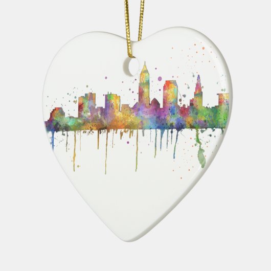 CLEVELAND, OHIO SKYLINE KERAMISCH ORNAMENT (Links)