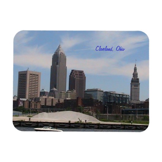 Cleveland, Ohio Skyline Koelkast Magnet Magneet (Horizontaal)