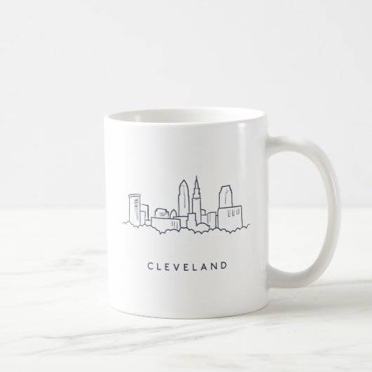 Cleveland Ohio Skyline Koffiemok (Rechts)