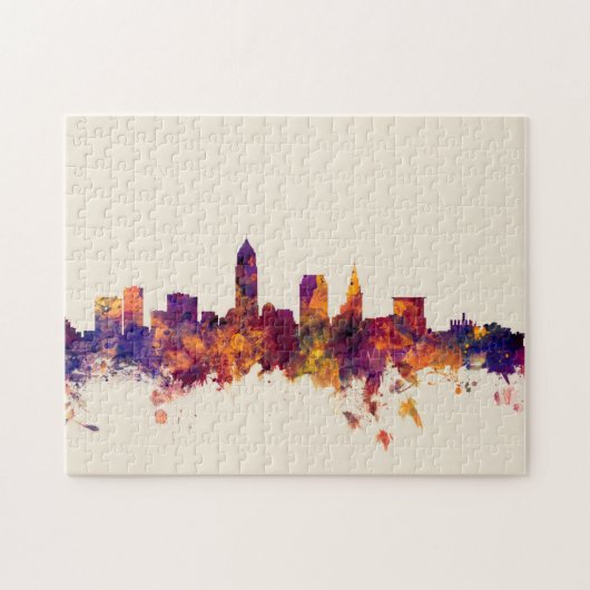 Cleveland Ohio Skyline Legpuzzel (Horizontaal)