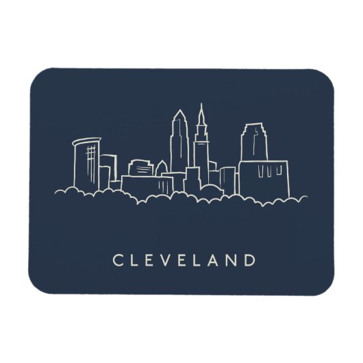 Cleveland Ohio Skyline Magneet (Horizontaal)