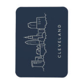 Cleveland Ohio Skyline Magneet (Verticaal)