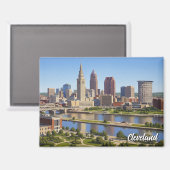 Cleveland Ohio Skyline Magneet (Voorkant / Achterkant)