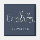 Cleveland Ohio Skyline Magneet (Voorkant)