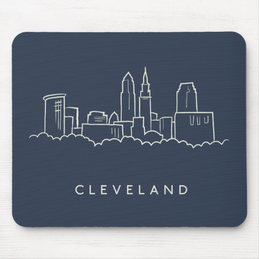 Cleveland Ohio Skyline Muismat (Voorkant)