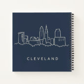 Cleveland Ohio Skyline Notitieboek (Achterkant)
