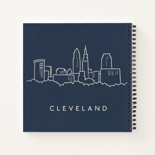 Cleveland Ohio Skyline Notitieboek (Achterkant)