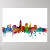 Cleveland Ohio Skyline Poster (Voorkant)