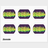 Cleveland Ohio Skyline Ronde Sticker (Vel)