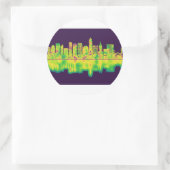 Cleveland Ohio Skyline Ronde Sticker (Tas)