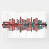 Cleveland Ohio Skyline Spandoek (Horizontaal)