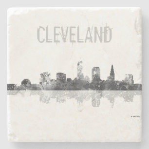 CLEVELAND, OHIO SKYLINE STENEN ONDERZETTER