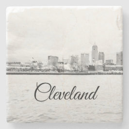 Cleveland Ohio Skyline Stenen Onderzetter