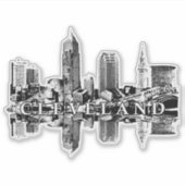Cleveland, Ohio skyline Sticker (Voorkant)