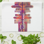 Cleveland Ohio Skyline Theedoek (Gevouwen)