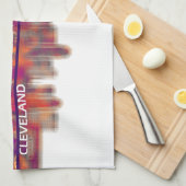 Cleveland Ohio Skyline Theedoek (Quarter Fold)