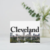 Cleveland Ohio Skyline with Cleveland in the Sky Briefkaart (Staand voorkant)