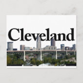 Cleveland Ohio Skyline with Cleveland in the Sky Briefkaart (Voorkant)