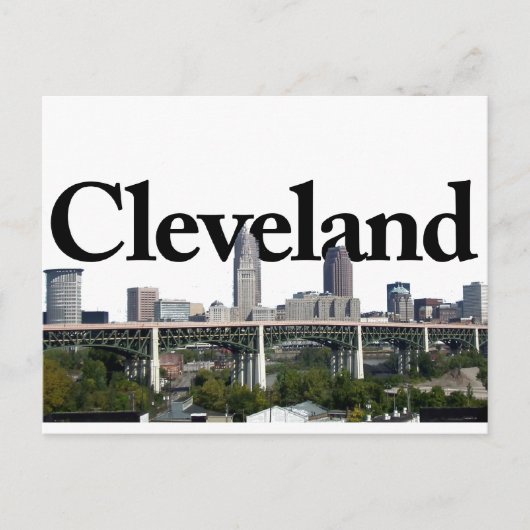 Cleveland Ohio Skyline with Cleveland in the Sky Briefkaart (Voorkant)