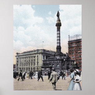 Cleveland Ohio Soldaten en Sailors Monument Poster