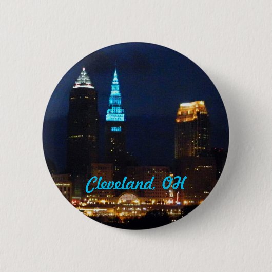 Cleveland, Ohio Terminal Tower Blue Button (Voorkant)