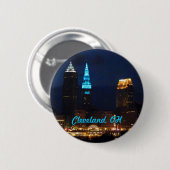 Cleveland, Ohio Terminal Tower Blue Button (Voorkant /achterkant)