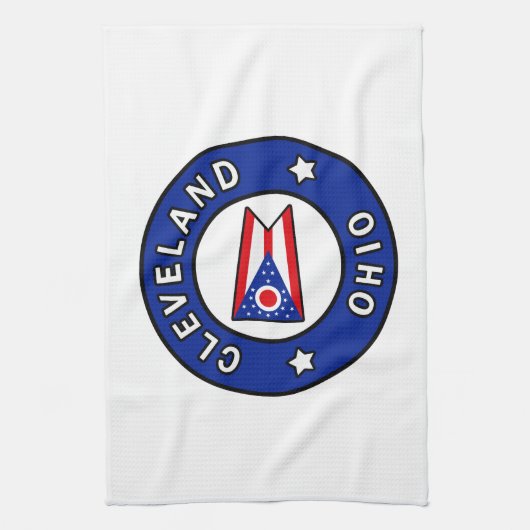 Cleveland Ohio Theedoek (Verticaal)
