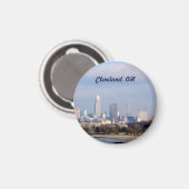Cleveland, Ohio Uitzicht (Edgewater)Magnet Magneet (Voorkant / Achterkant)