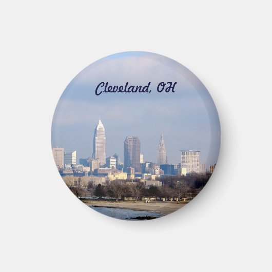Cleveland, Ohio Uitzicht (Edgewater)Magnet Magneet (Voorkant)