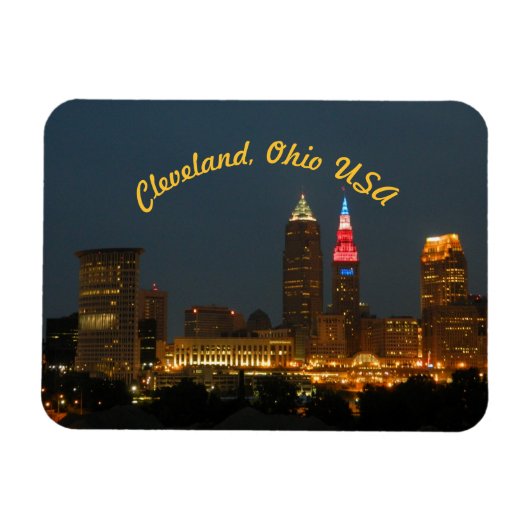 Cleveland Ohio USA (Curve) Magnet Magneet (Horizontaal)